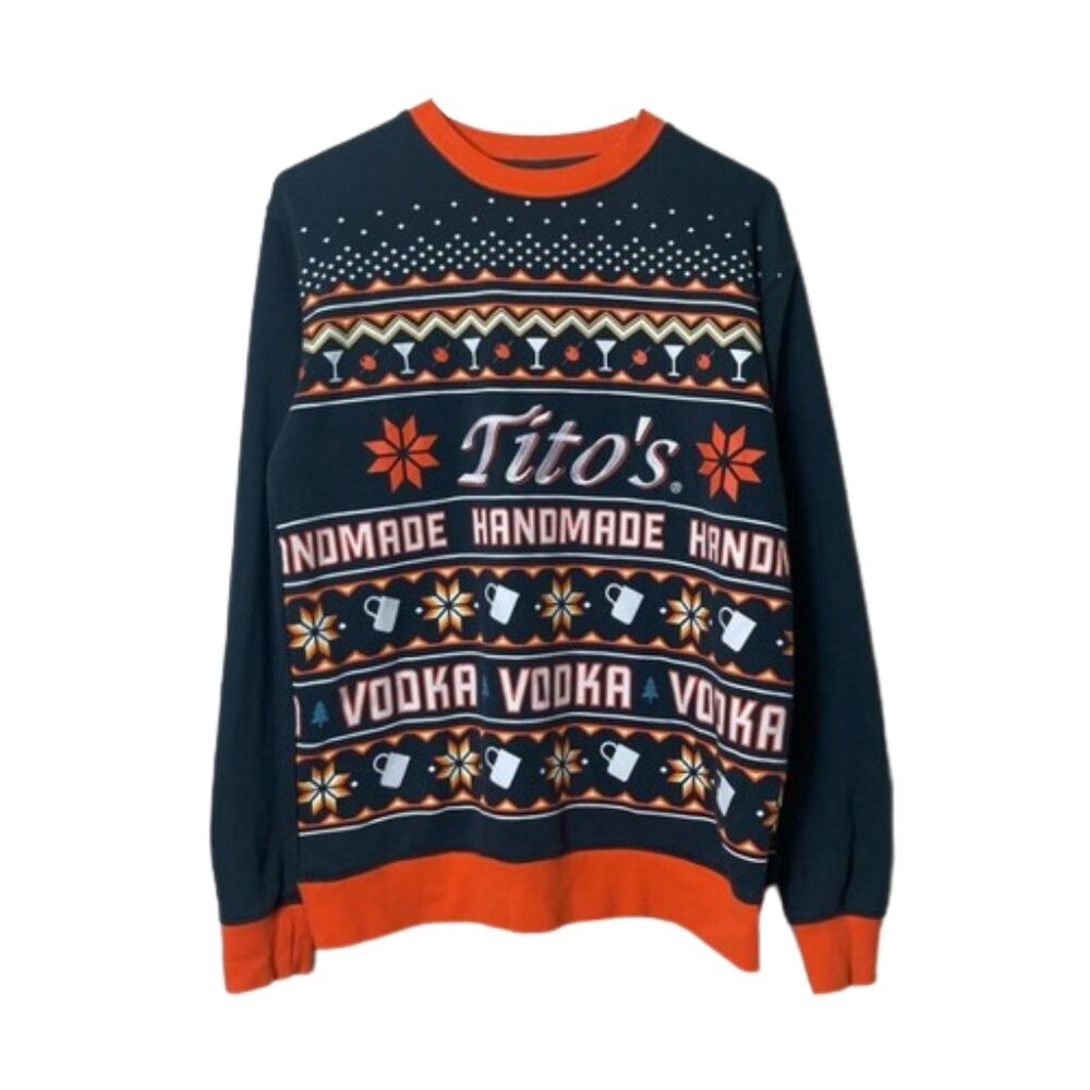 Titos handmade vodka fair isle christmas sweater adult unisex S
